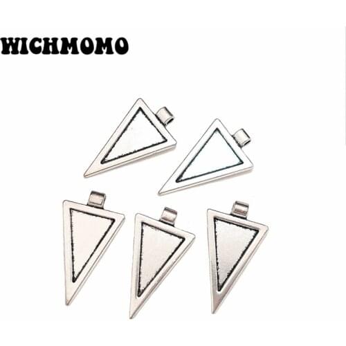 New Fashion 10 Pieces Zinc Alloy Geometric Triangle Charms Pendants Diy Necklace Jewelry Accessories PJ271