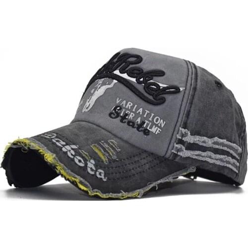 New fashion Washed Distressed letter embroidery baseball cap male female trend outdoor sport travel leisure shade snapback hat