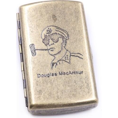 Mens Portable Cigarette Box Personalized 12 Sticks Flip Metal Anti-stress Cigarette Case Holders Smoking Accessories Gifts
