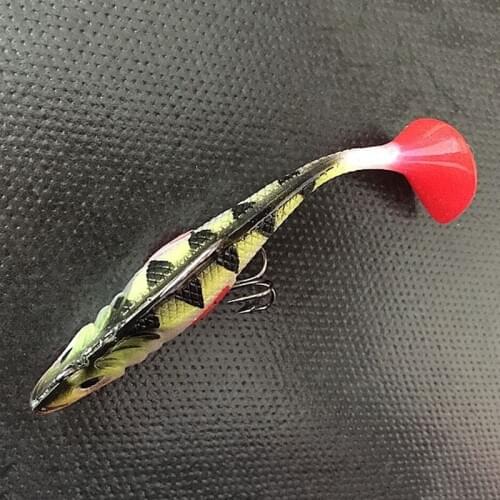 Softbait Soft Lead Fish 18G/9CM T Shape Tail Fishing Bait Lures With Hooks ASD88