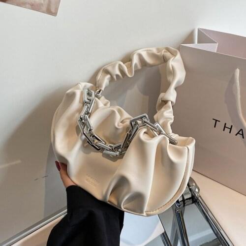 Beibao womens bag 2021 new fashion net red cloud shoulder bag simple fold bag texture slant across bag