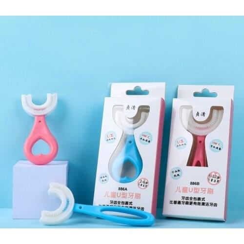 U-Shaped Silicone Baby Toothbrush Oral Brushing Instrument Oral Cleaning Kids Teethers Baby Accessories