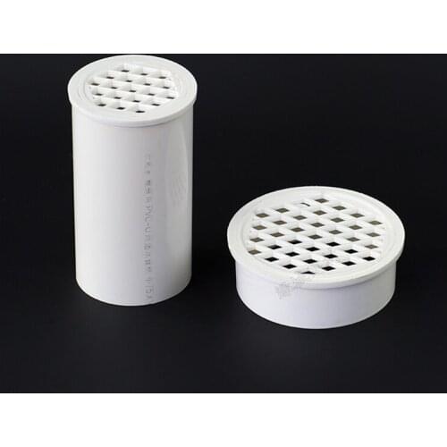 Insert Type Simple Floor Drain PVC 50-160 Round Pipe end cap Filter Net air vent cover for Garden Balcony Roof Drainage Fittings