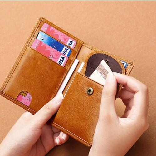 High Quality Women Leather Wallet Men Wallets Organizer Purse Billfold Coin Pocket Business Card Holder