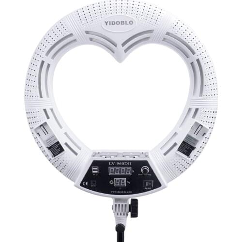 Yidoblo LV-960DII 96W Ring Light with Tripod 18inch Lamp Studio Photo Lighting White Yellow for Video Vlog Make-up Live Show