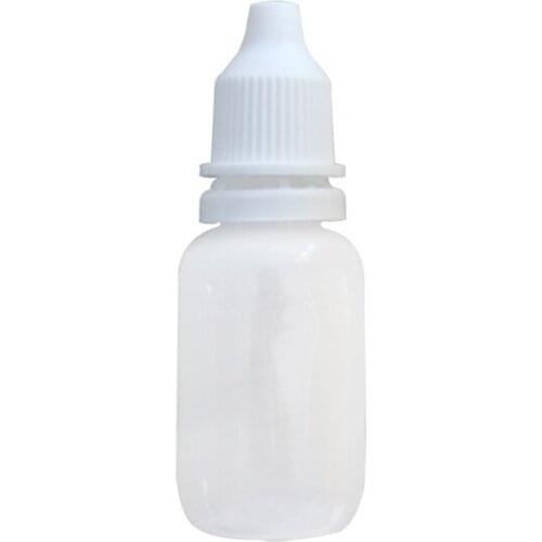 YILONG 15PCS 15ml Tattoo Ink Bottle White Twist Cap Empty Plastic Tattoo Ink Pigment Clear Bottle Supply 1500604