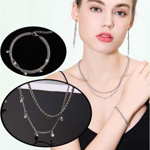 OUFEI Necklace Bracelet Jewelry Sets Colorful Bracelet and Necklace Set In Jewelry Sets Fashion Earrings for Women2019 Statement