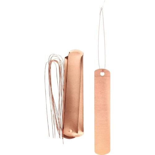20 Pieces 4.5 Inch Copper Plant Tags Long Copper Garden Labels Reusable Plant Tree Labels with 20 Pieces Copper Ties