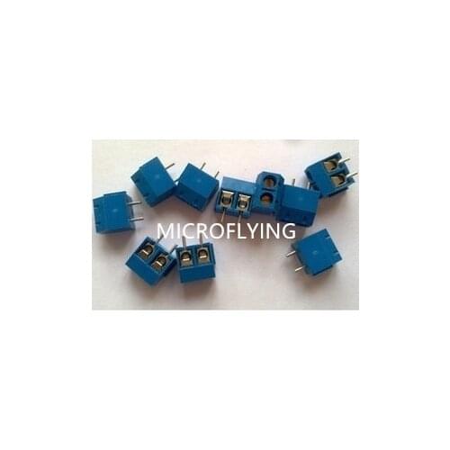 50PCS KF301-2P KF301-5.0-2P KF301 Screw 2Pin 5.0mm Straight Pin PCB Screw Terminal Block Connectorl