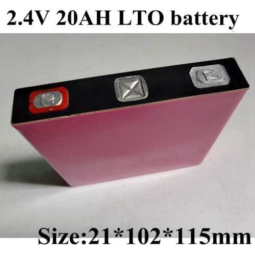 6PCS Lithium Titanate Battery 2.4V 20AH LTO Baterie 6C 120A for Diy 12v 36V 48V Bus EV Energy Storage System Car Star Boat