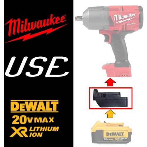Battery and tool adapter for Dewalt 20V max battery convert for milwaukee M18 use power share adapter
