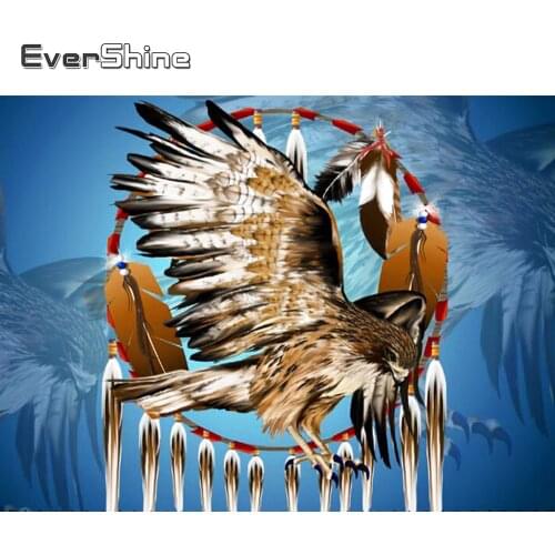 Evershine Diamond Embroidery Eagle 5D DIY Needlework Rhinestone Diamond Painting Animal Full Square Round Drill Mosaic Crafts