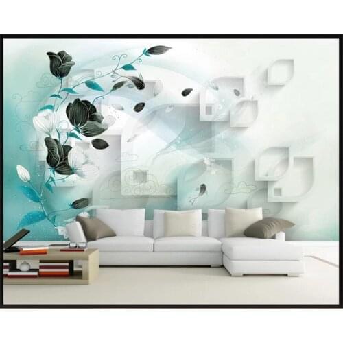 Beibehang Custom wallpaper trend romantic floral living room TV sofa background wall painting home decoration mural 3d wallpaper