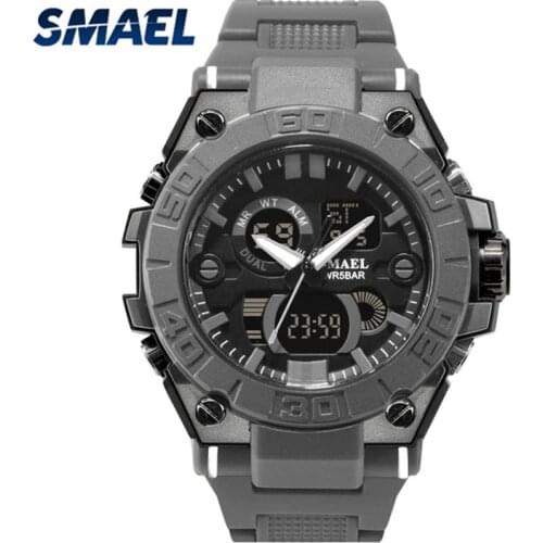 Men Watches SMAEL Brand Analog Digital Watch Men LED Dual Display Quartz Watches 50m Aterproof Male Clock Relogio Masculino