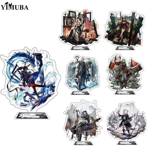 Game Arknights Cosplay Stand Model Plate Amiya Hoshiguma SilverAsh Double-Sided Transparent Acrylic Standing Sign Desktop Decor