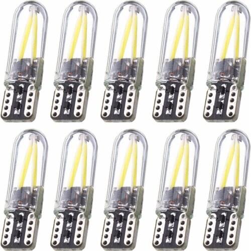 JXLCLYL 10x T10 194 168 W5W COB LED Canbus Width License Plate Light Bulb White
