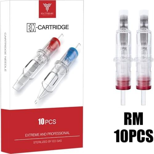10 pcs Tattoo Cartridge Needles Round Curved Magnum RM Sterile Disposable Needles Supplies