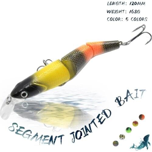 KoKossi 1Pcs 16.8G/120MM Jointed Finshing Lure Resistant To Falling And Knockin Artificial Bait Fishing Line Fishing Tackle