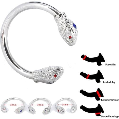 Stainless Steel Exquisite Cock Glans Penis Ring Lock Sex Rings Enhance Erection Ejaculation Delay BDSM Fetish Male 18+ Sex Toys