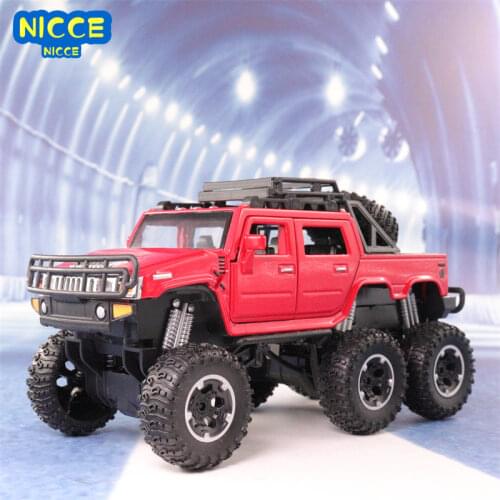 Nicce1:32 Free Shipping Pickup Hummer Alloy Car Model Car Model Sound and Light Back Die-casting Toy Car Child Gift Collection