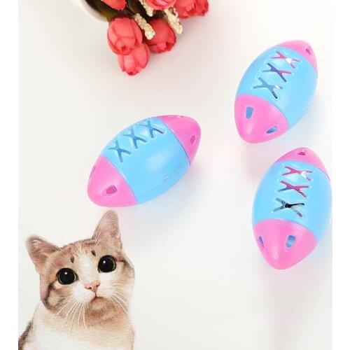 Throwing Balls Interaction Pet Products Funny Hollow Training Bell Toy Cat Teaser Chewing for Scratch Rattle Random Color tool