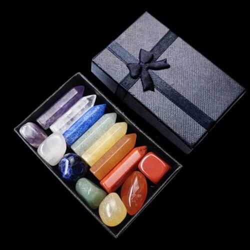 Natural Multi-colored Crystal Energy Stones Irregularly Shaped Amethyst Lapis Aventurine Clear Quartz Gems Collection