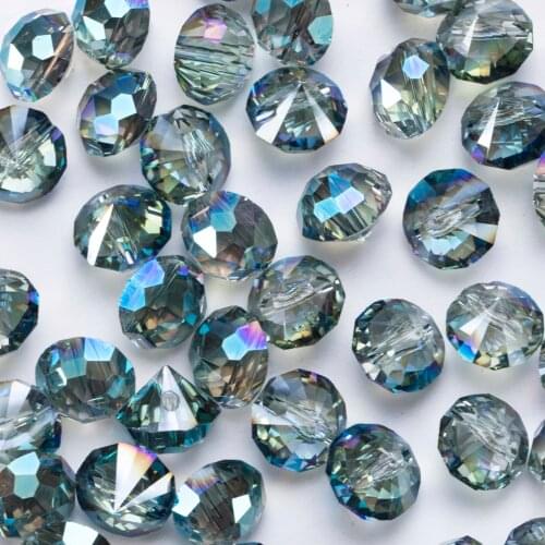 10mm Black Czech Faceted Cone Glass Beads Diy Garment Decoration Perles Loose AB Color Taper Shape Crystal Beads Wholesale Y911