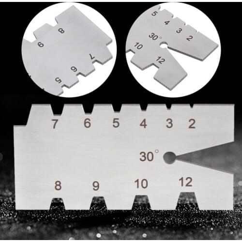 OOTDTY TR30 Degree Screw Thread Gauge Gage Tool Grinding Stainless Steel Welding Feeler
