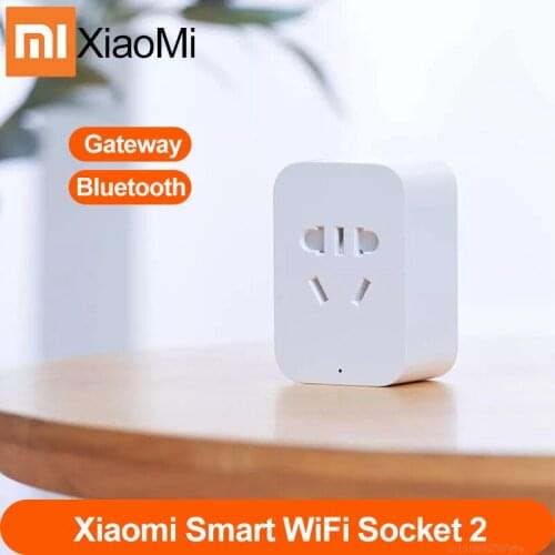 Original Xiaomi Smart WiFi Socket 2 Plug bluetooth gateway Version Remote Control Work With Xiaomi Smart Home Mijia home APP