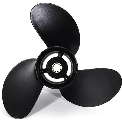 3B2-64515-0 Outboard Propeller For Tohatsu/Nissan/Mercury 8-9.8Hp R-Rotation Aluminum Alloy 3 Blades 12 Spline Tooth