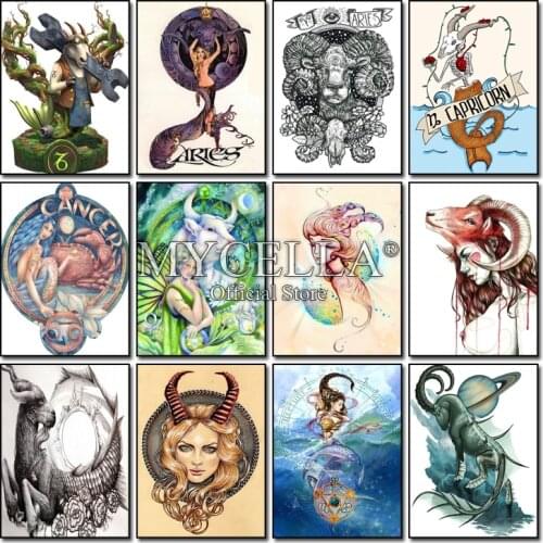 Full Round Mosaic Embroidery Cross Stitch Cartoon Aries Home Decor Gift 5d Diy Diamond Painting Cross Stitch Kits Christmas Gift