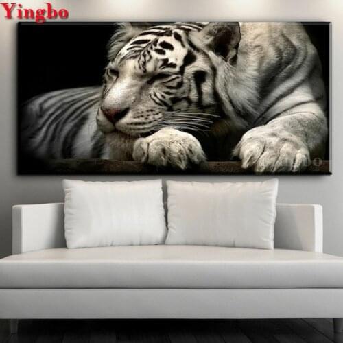 Full Square/Round Drill Diamond Embroidery Tiger Animal DIY Mosaic Cross Stitch 5D Diamond Painting Rhinestones Decoration Home