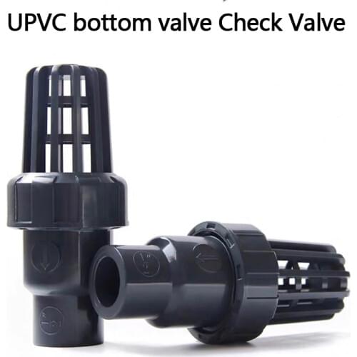 UPVC water filter water pump water inlet outlet filter PVC Check Valve With Filter Aquarium Fittings 1 Pcs