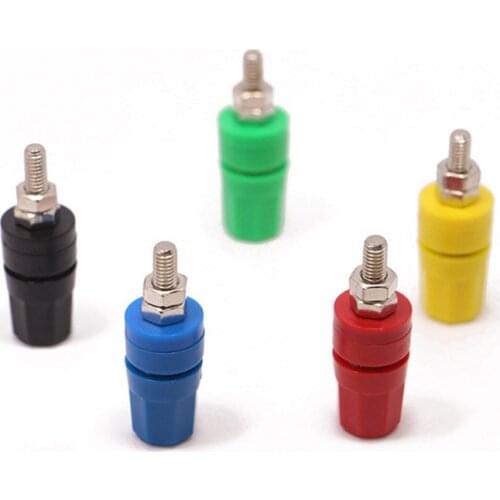 Pure copper terminal 4mm banana Jack Socket 20A binding post Banana plug connector 30V AC-60V DC red black blue green yellow