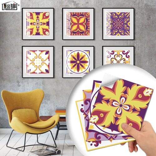20 Kinds of Colorful Ethnic Style Home Landscaping Decoration Self-adhesive Tile Wallpaper Waterproof and Antifouling