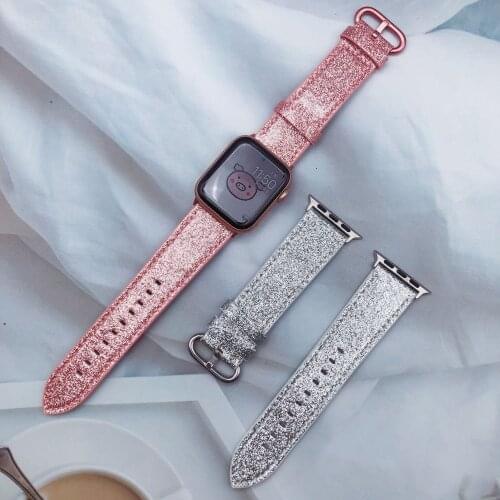 Slim fit Loop for Apple Watch Leather Band 40mm 44mm for iwatch 38mm 42mm Strap series 6 5 4 3 2 1 se