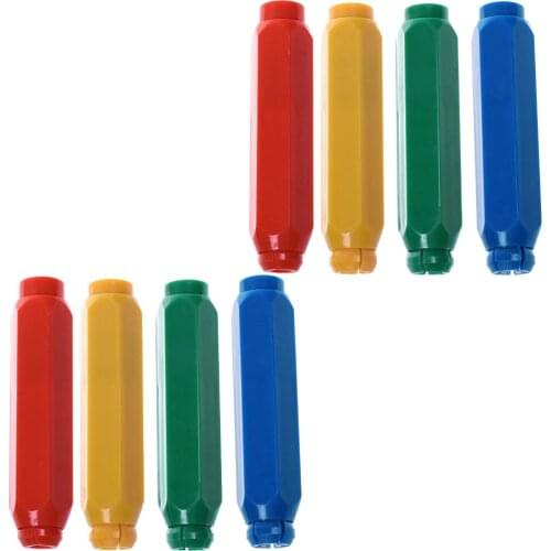 XRHYY Pack of 8 Random Colors Plastic Magnetic Chalk Keeper Holder Case for School Office