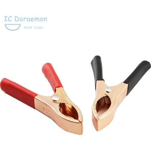 10PCS 30A Red + Black 70mm Crocodile Car Caravan Van Battery Test Lead Clips Best Promotion Alligator Clips Connector Plug Power