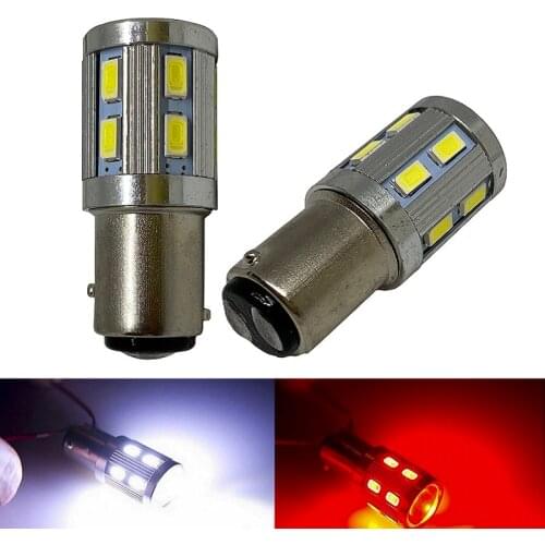2pcs 1156 BA15S P21W 1157 P21/5W BAY15D LED Car Tail Bulb Brake Lights Reverse Lamp Daytime Running Signal Light 12smd 12V 24V