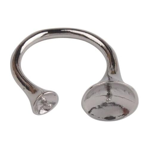 24PCS Silver Color Tone 5mm 10mm Cabochon Settings Base Rings