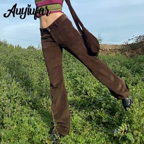 Auyiufar Women's Corduroy Trousers