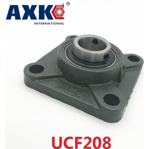 Axk Ucf208 40mm 4-bolt Square Flange Pillow Block Bearing With Housing
