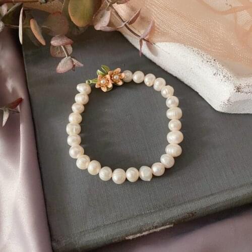 Baroque freshwater pearl bracelet design niche ins web celebrity cold wind female bracelet contracted sen is a bracelet