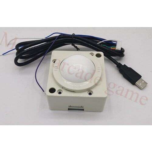 2'' Diameter white Round trackball with USB Connector arcade games cabinet parts arcade trackball for arcade video game