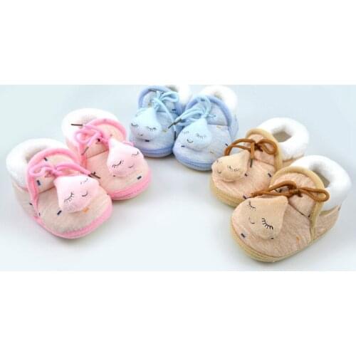 DOGEEK Baby First Walker Shoes Winter Cotton Shoes Plus Velvet Baby Shoes Thickening Toddler Shoes Soft Bottom Baby Cotton Shoes