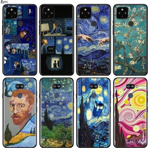 For Google Pixel 5 4 4A XL Cover Van Gogh Starry Night For LG Q60 V60 V50 V50S V40 V35 V30 Aristo ThinQ Soft Phone Case