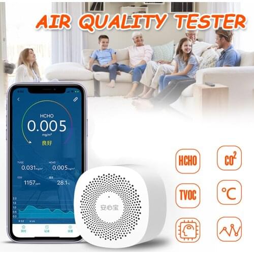 Digital CO2 Meter Portable CO2 Sensor Detector Air Quality Monitor Formaldehyde TVOC Carbon Dioxide Meter Gas Air Analyzer