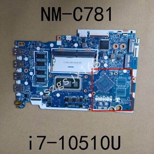 For Lenovo ideapad 3-14IML05 / V14 G1-IML Laptop motherboard NM-C781 W/ I7- 10510U RAM:4GB Integrated graphics motherboard