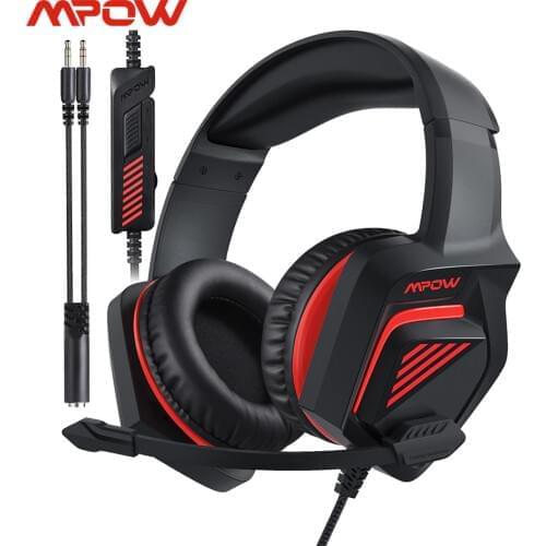 Mpow EG11 Gaming Headset 3.5mm Wired Headphones with Noise Cancelling Mic Surround Sound Computer Headphone for Xbox One PS4 PS5