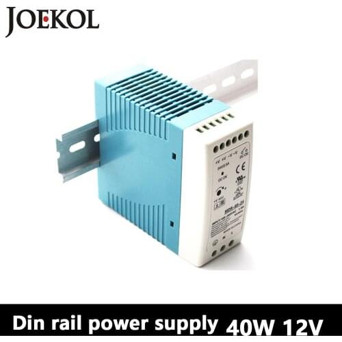 MDR-40 Din Rail Power Supply 40W 12V 3.33A,Switching Power Supply AC 110v/220v Transformer To DC 12v,ac dc converter